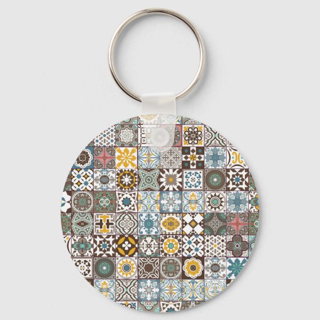 Porte-clés Colored Moroccan tile (Recto)