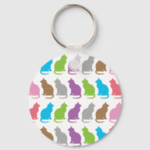 Porte-clés Colorful cat pattern