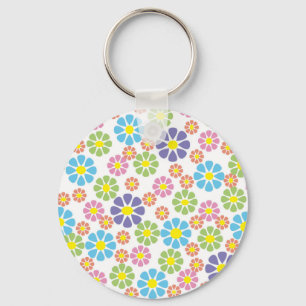 Porte-clés Colorful floral art pattern design