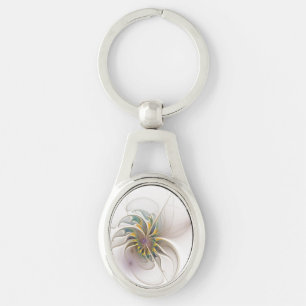 Porte-clés Colorful fractal ornament. Flower art