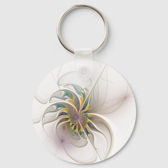 Porte-clés Colorful fractal ornament. Flower art (Recto)