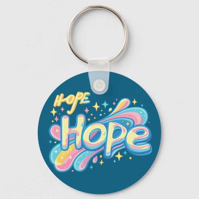 Porte-clés Colorful Hope Graffiti - Y2K Sparkle Aesthetic (Recto)