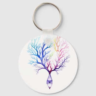 Porte-clés Colorful Purkinje neuron