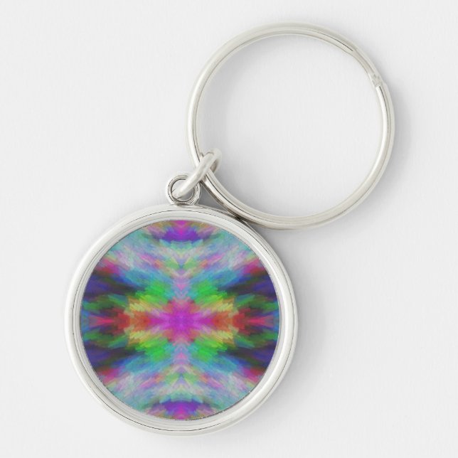 Porte-clés Colorful Tie Dye Style Art (Devant)