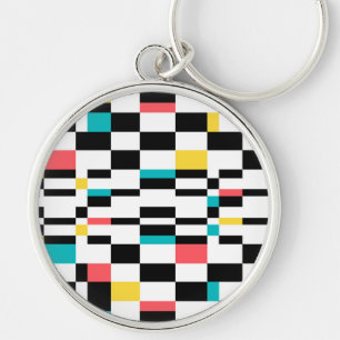 Porte-clés Colorful, urban, modern, trendy geometric pattern