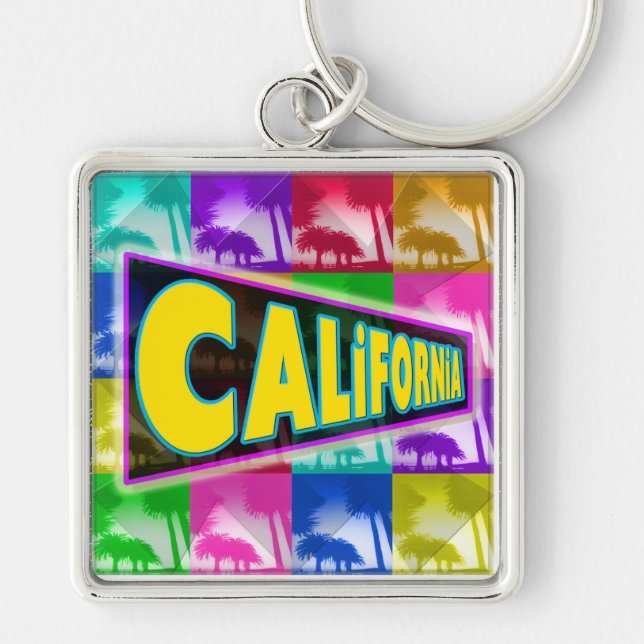 Porte-clés "Coloriage Californie 2" (Devant)
