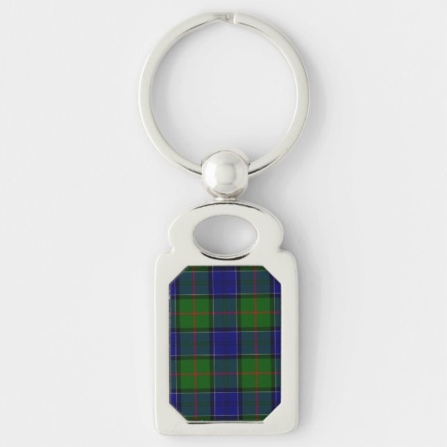 Porte-clés Colquhoun tartan bleu vert plaid (Devant)