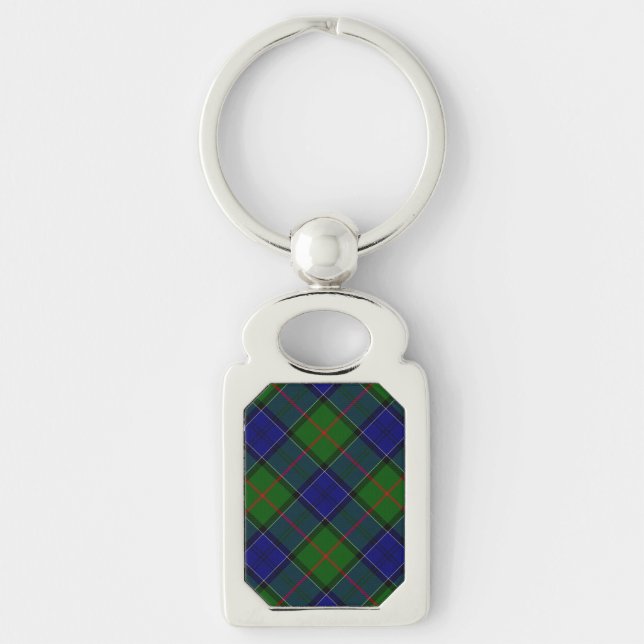 Porte-clés Colquhoun tartan bleu vert plaid (Devant)