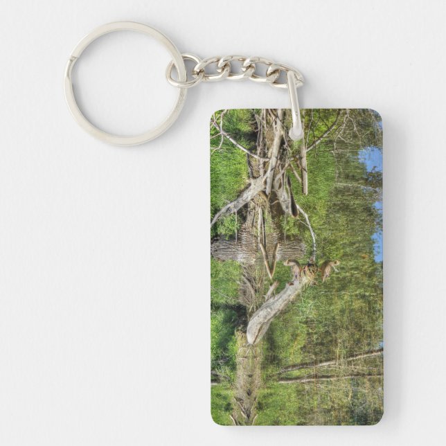 Porte-clés Colvert sur étang (Devant)
