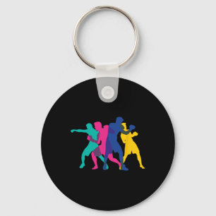 Porte-clés Combat de boxe Mma kickboxing combattant boxeur Kn