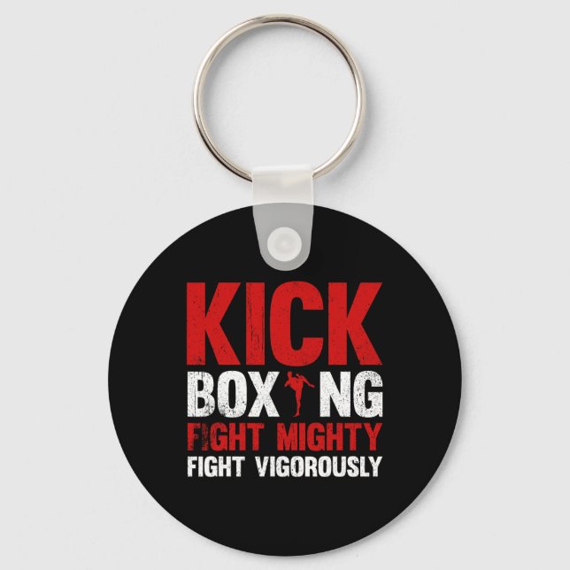 Porte-clés Combat de kickboxing Combat vigoureux de kickboxin (Recto)