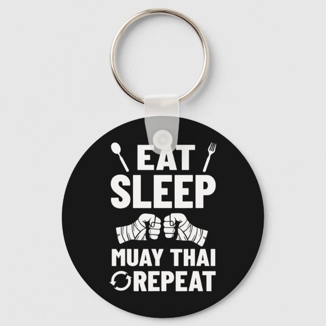 Porte-clés Combattant de formation de Muay Thai Kickboxing Dé (Recto)