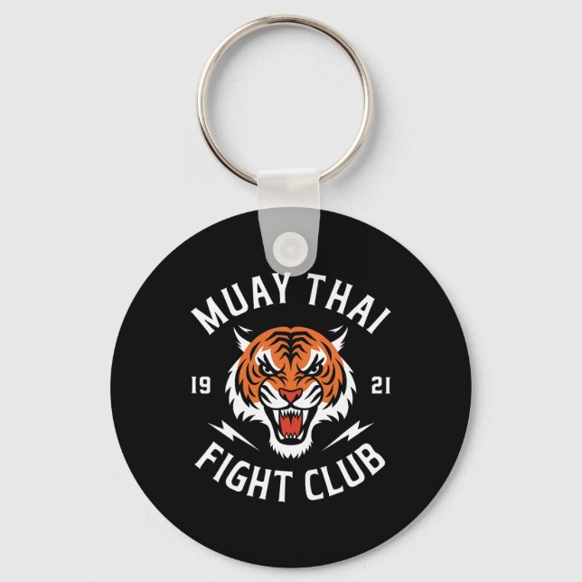 Porte-clés Combattants de kickboxing Muay Thai Tiger Thaiboxi (Recto)