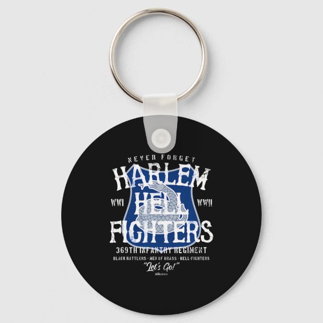 Porte-clés Combattants de l'enfer de Harlem Histoire militair (Recto)