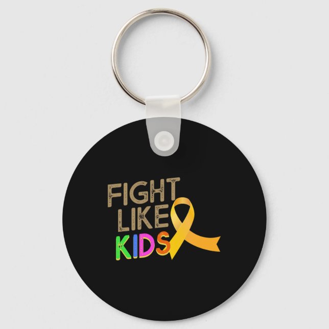 Porte-clés Combattez comme des enfants Mois de la sensibilisa (Recto)