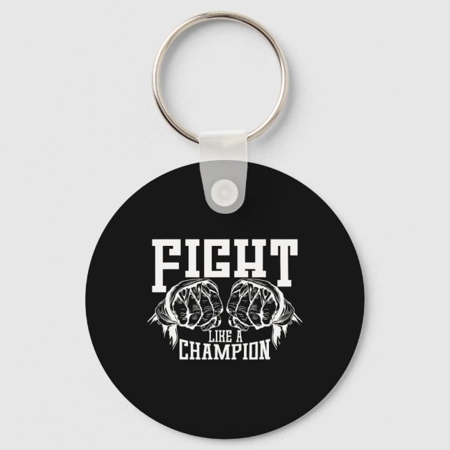 Porte-clés Combattre Comme Un Champion (Recto)