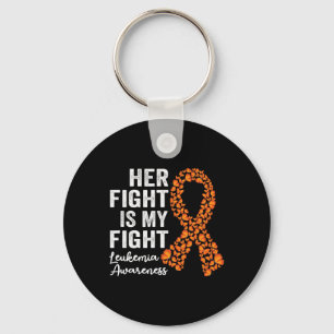 Porte-clés Combattre est mon combat Orange Support Leukemia L