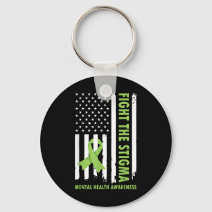 Porte-clés Combattre La Stigma American Flag Sensibilisation 