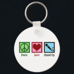 Porte-clés Comedian Peace Love Stand Up Comedy Club<br><div class="desc">Peace Love Stand Up Comedy. A cute standup comedian gift for a comic who likes to perform funny sets at open mic night at comedy clubs.</div>