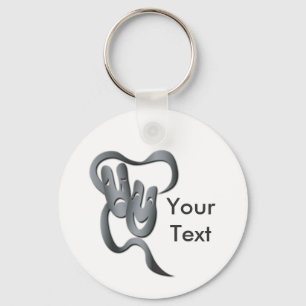 Porte-clés Comédie Tragédie Gris Porte - clé de Masque Théâtr