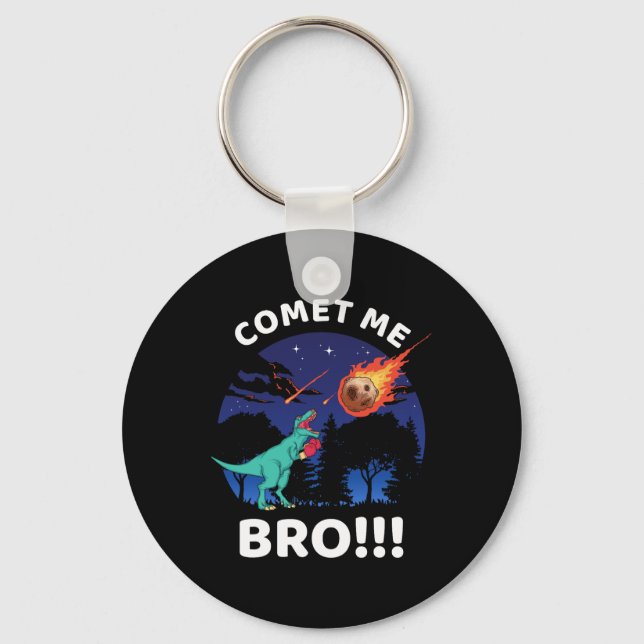 Porte-clés Comet Me Bro Funny Boxing T Rex Dinosaur Pun Extin (Recto)