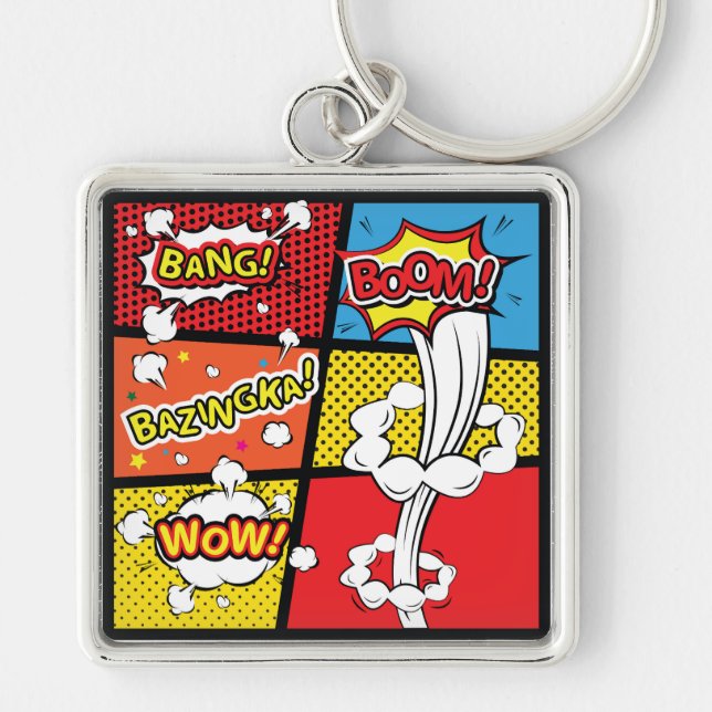 Porte-clés Comic pop art (Devant)