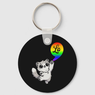 Porte-clés Comma-la avec Cat mignon Kamala Rainbow Design