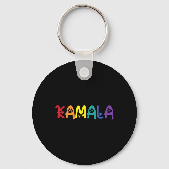 Porte-clés Comma La Harris Funny Chat Lettres Lgbt Rainbow F (Recto)