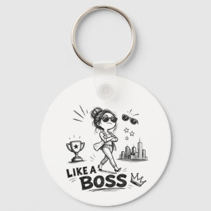 Porte-clés Comme une femme chef Sketch Design Femme confiante