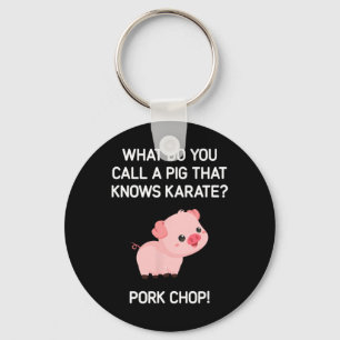 Porte-clés Comment Appelle-Tu Un Cochon Qui Connaît Le Karaté