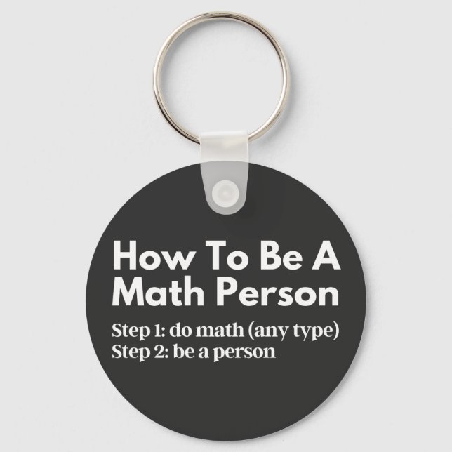 Porte-clés Comment être une personne mathématique (Recto)