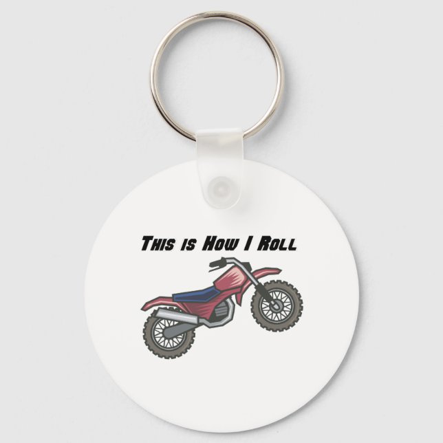 Porte-clés Comment je roule (moto cross) (Recto)