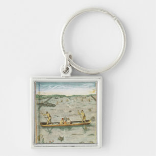 Porte-clés Comment les Indiens pêchent leurs poissons