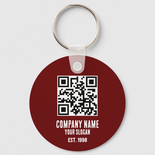 Porte-clés Company Name, QR Code (Recto)