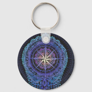 Porte-clés Compas céleste Mandala