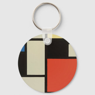 Porte-clés Composition mondrienne Art moderne de la peinture