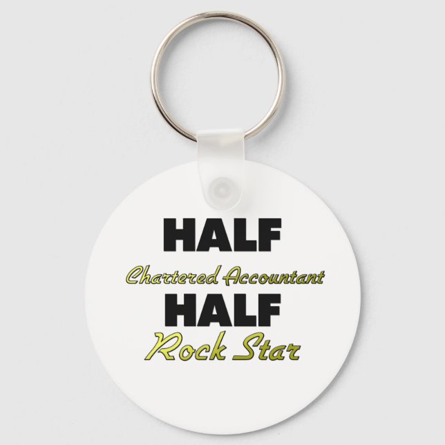 Porte-clés Comptable à moitié agréé Half Rock Star (Recto)