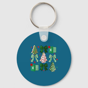 Porte-clés Comptable de tableurs de gâteaux de Noël Coquette