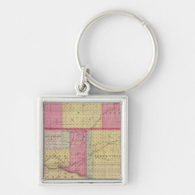 Porte-clés Comtés de Hodgeman et Ford, Bellefont, Kansas (Devant)