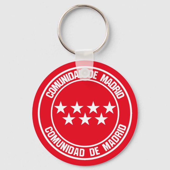 Porte-clés Comunidad de Madrid Round Emblem (Recto)