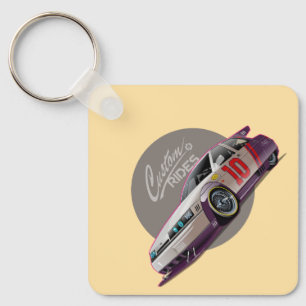 Porte-clés Concept de voiture de course de personnage