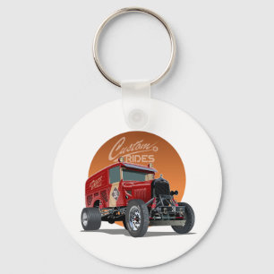 Porte-clés Concept de voiture de course rétro customisé