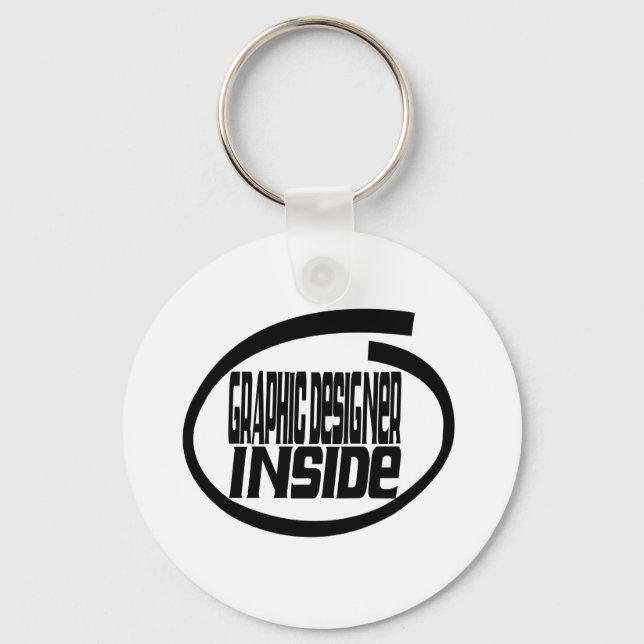 Porte-clés Concepteur graphique à l'intérieur (Recto)