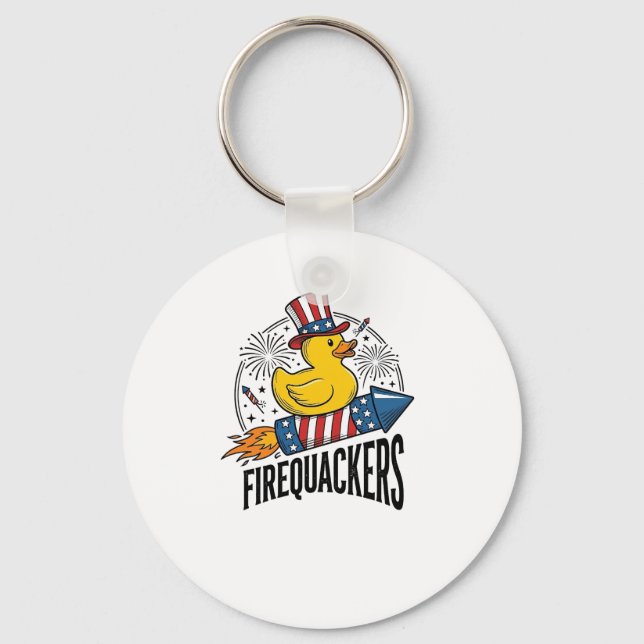 Porte-clés Concepteurs de chemise de feu d'artifice de canard (Recto)