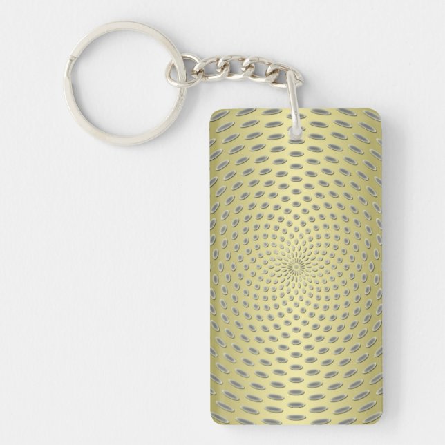 Porte-clés Conception Abstraite d'Or Moderne (Devant)