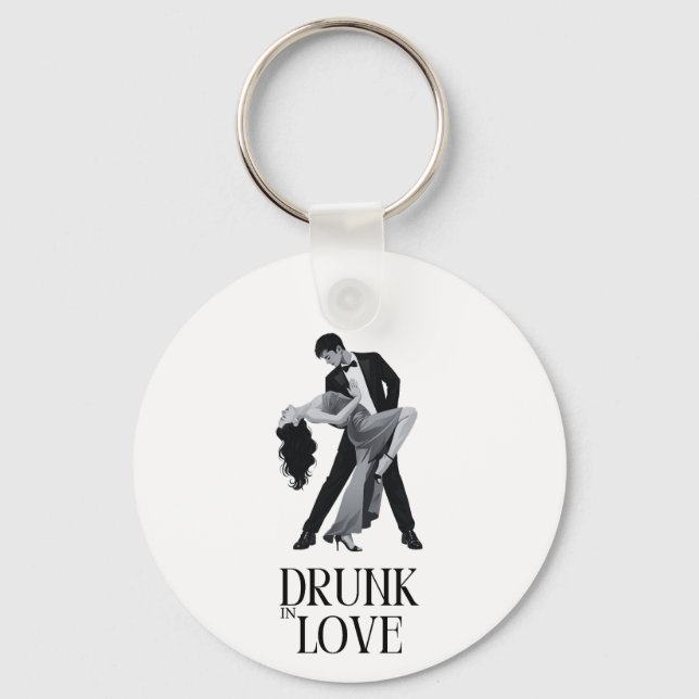Porte-clés Conception Amour Enivrant | Couple de Danse Mariag (Recto)