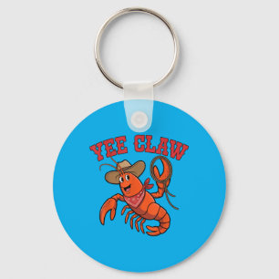 Porte-clés Conception amusante de homard Cowboy Yee Claw pour