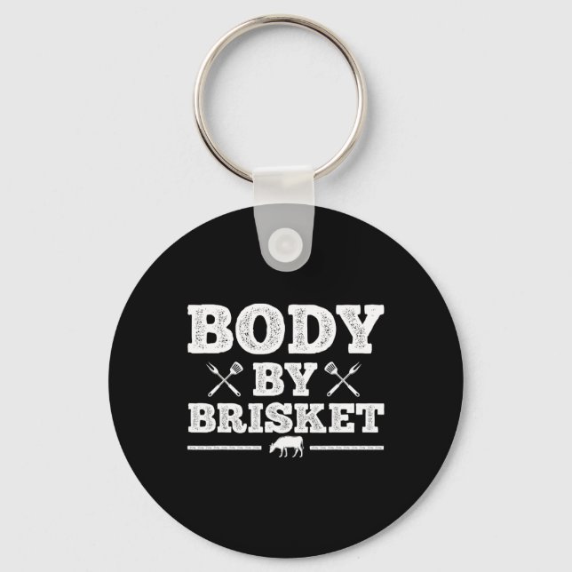 Porte-clés Conception BBQ drôle pour hommes femmes BBQ fumée  (Recto)