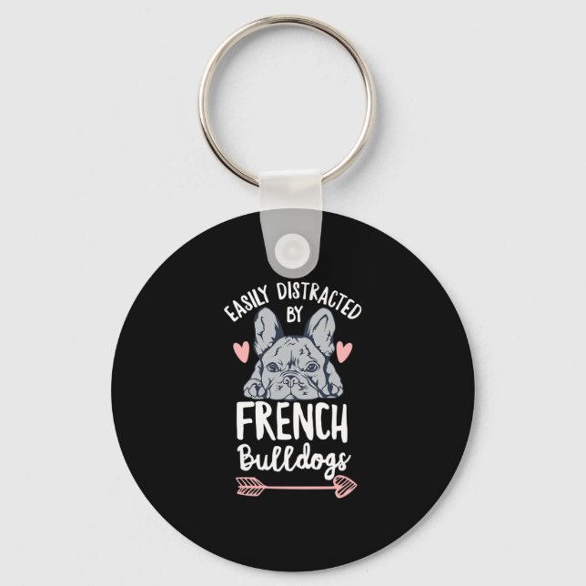 Porte-clés Conception Bulldog Pour Un Propriétaire Français (Recto)