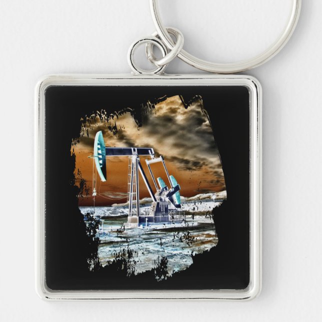 Porte-clés Conception colorée de dispositif de pompage (Devant)